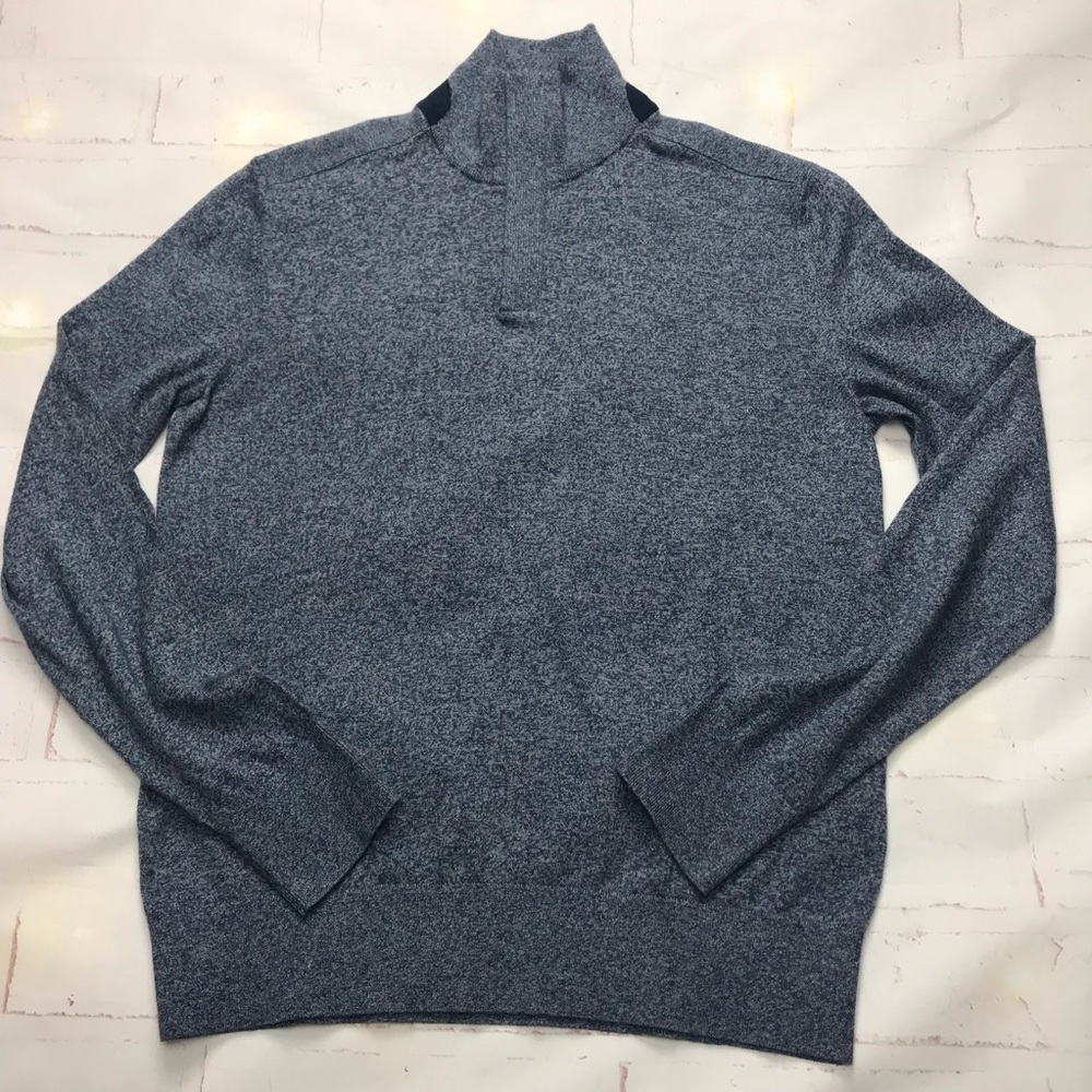 Banana Republic: Mens Blue 1/4 zip Sz: medium Sweater